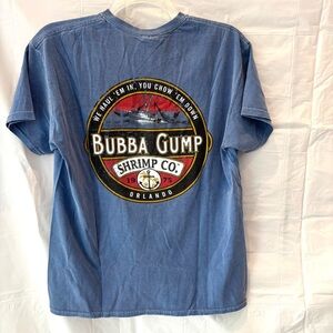 Bubba Gump Shrimp Co Blue T-Shirt SZ L Worn a few times.